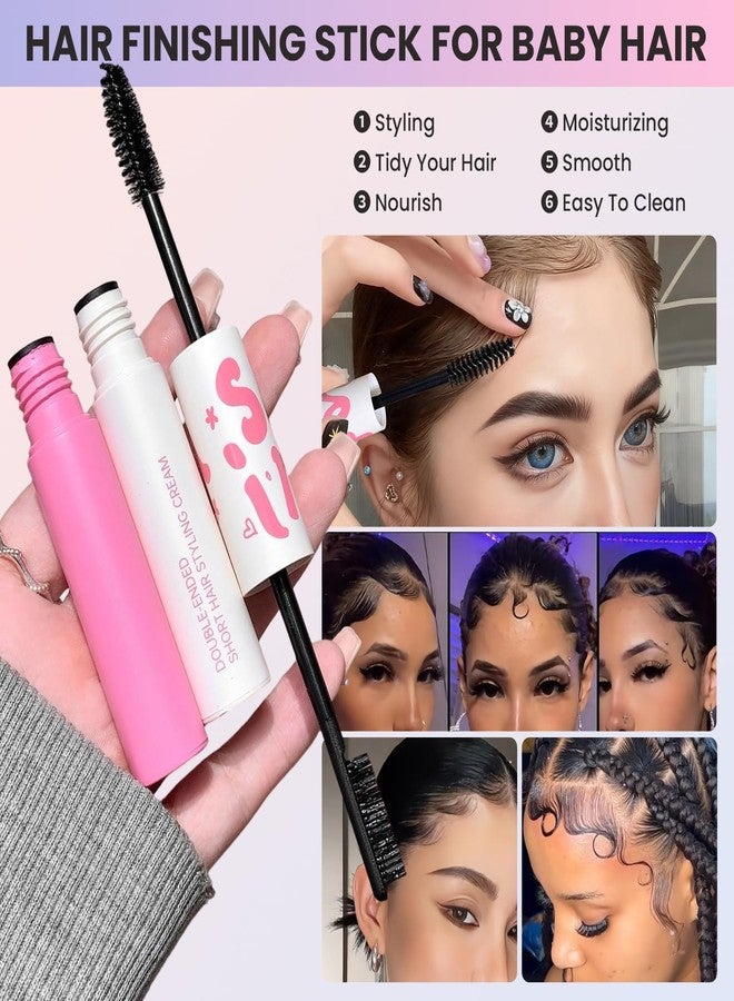 CHIKYO Hair Wax Stick, Edge Control Stick for Baby Hair, Slick Back Hair Brush, Flyaway Control, Edge Brush, Rat Tail Comb, Finishing & Coloring & Cleaning Styling Tools Set for Women, Men, Kids(6PCS) - Image 4
